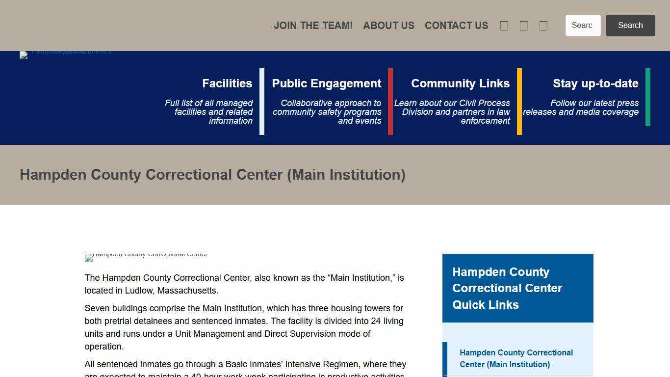 Hampden County Correctional Center (Main Institution) - Sheriff